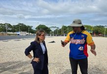 Alcaldesa Dina Castillo inspecciona avances en la construcción del nuevo campo de fútbol en el Parque Draculandia (+ Detalles)