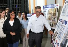 Delcy Rodríguez inspecciona los avances en la restauración del Panteón Nacional tras los recientes sismös (+ Fotos)