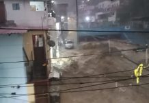 Fuertës lluvias provocan gravës inundaciones en el sector Los Cangilones de La Vega (+ Video)