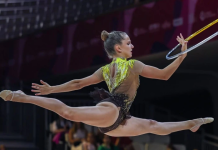 Jimena Domínguez firma una actuación histórica y se posiciona en el top 3 suramericano del Mundial de Gimnasia Rítmica