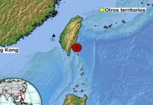 Se registra sismø de magnitud 5,8 en la costa sureste de Taiwán sin dejar víctimâs ni dañøs materiales