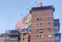 Advierten riesgø inminente por valla publicitaria en el edificio San Carlos de Baruta (+ Video)