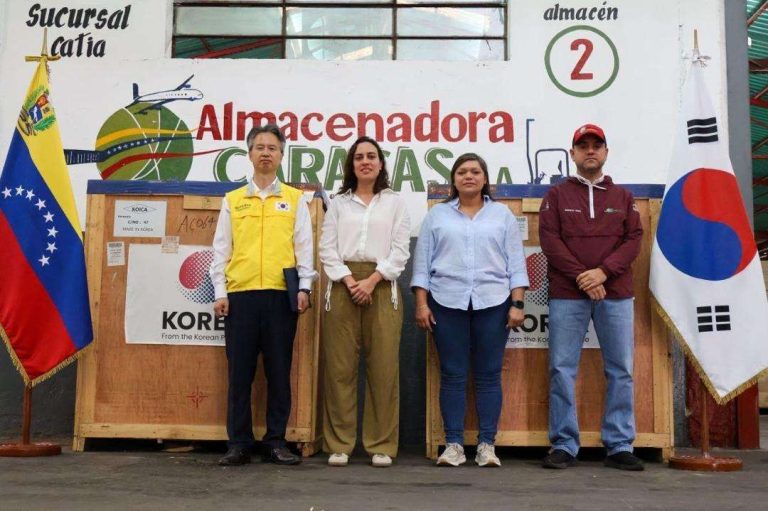 Llegan a Caracas más de 17 toneladas de ayuda humanitaria enviadas por la República de Corea