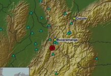 Sismo de magnitud 5.1 en Santander se percibió en el estado Táchira este 26 de agosto