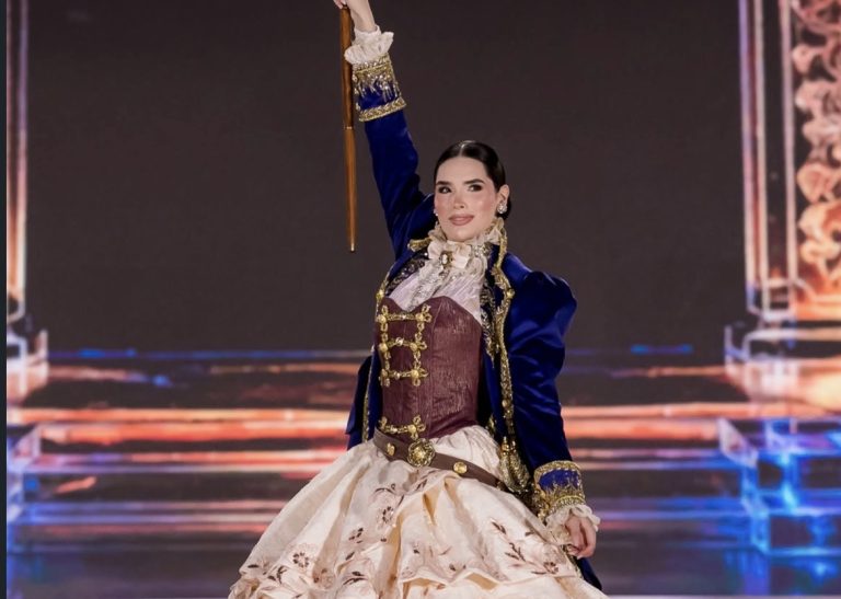 Mística Núñez rindió homenaje a la heroína Josefa Camejo con su traje típico durante la prueba Danzas en el Miss Mundo 2026 (+ Foto)