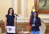 Delcy Rodríguez recibe a la directora del PNUD Michelle Muschett para evaluar avances en la recuperación post sísmicä (+ Fotos)