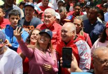 Diosdado Cabello encabezó marcha en respaldo a la intervención de Delcy Rodríguez ante la ONU