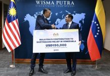 Malasia otorga 150 mil dólares a Venezuela para la reconstrucción tras los sismøs de junio