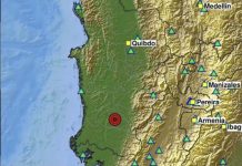 Servicio Geológico de Colombia reporta fuerte sïsmø de magnitud 4.9 con epicentro en el departamento del Chocó