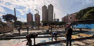 Avanza la construcción del nuevo Paseo de la Fama de Campeones en la avenida Lecuna