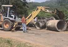 Gobernadora Yulisbeth García y alcaldesa Ornella Arbeláez iniciaron trabajos de reparación integral de alcantarilla en la carretera Upata – El Pao en el sector Sabaneta (+ Fotos)