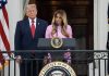 Donald y Melania Trump festejan Halloween en la Casa Blanca con la tradicional entrega de dulces