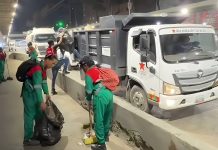 Alcaldía de Caracas despliega jornada intensiva de saneamiento nocturno y mantenimiento integral en la avenida Libertador (+ Vídeo)