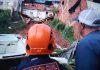 Autoridades atienden colapsö de vivienda por intensas lluvias en la zona de Barrio Unión en Petare