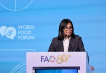 Delcy Rodríguez expone modelo agroalimentario de Venezuela en el Foro Mundial de la Alimentación (+ Fotos)