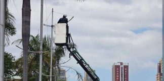 Instalan tecnología LED de alta eficiencia para optimizar el alumbrado público en la avenida Bolívar