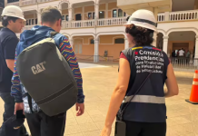 Delegación técnica de expertos venezolanos inspecciona la Cancillería de Panamá tras el sismö de octubre